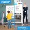 MaxGear Premium Large Rolling Whiteboard on Wheels, 48" x 32"