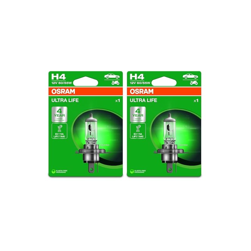 Osram H4 64193ULT-1BL 60/55W High Beam Bulb (Pack of 2)