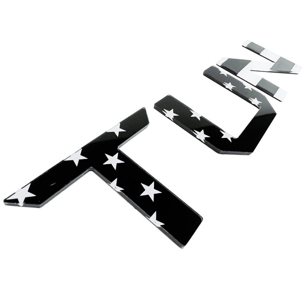 Insert Letter Emblems Compatible with 2014-2021 (Black America Flag)