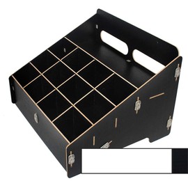 XICHENGSHIDAI Walkie Talkie Holder Universal Radio Case Two Way Radio Holder Universal Multi Grids Walkie Talkies Organizer - Black