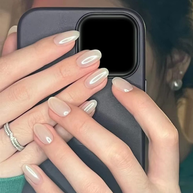 Magic White Pearl Chrome Nail Powder Solid Shell Fairy Glitter