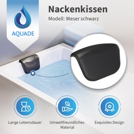AQUADE Weser Bath Pillow Neck Cushion Bath Pillow Bath Pillow for Bath Neck Pillow Headrest with Suction Cups