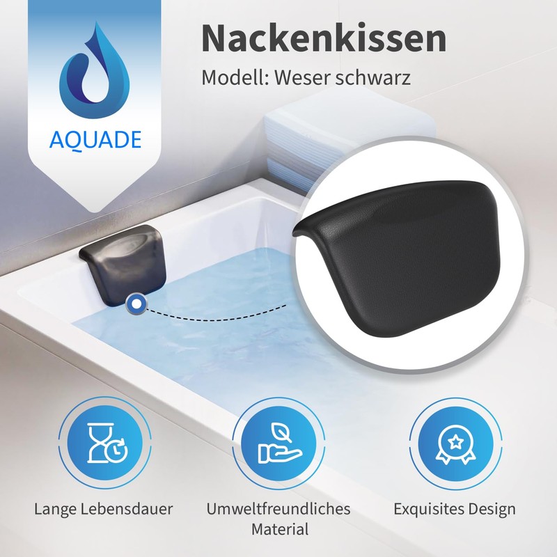 AQUADE Weser Bath Pillow Neck Cushion Bath Pillow Bath Pillow