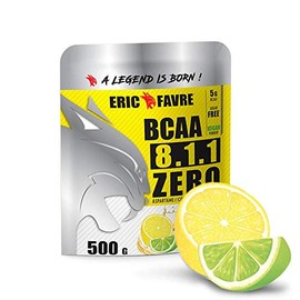 BCAA 8.1.1 Zero Essential Amino Acids Leucine, Valine and Isoleucine Muscle Building Vegan Allies for Effective Training Performance Increase French Laboratory Eric Favre 500 g Lemon