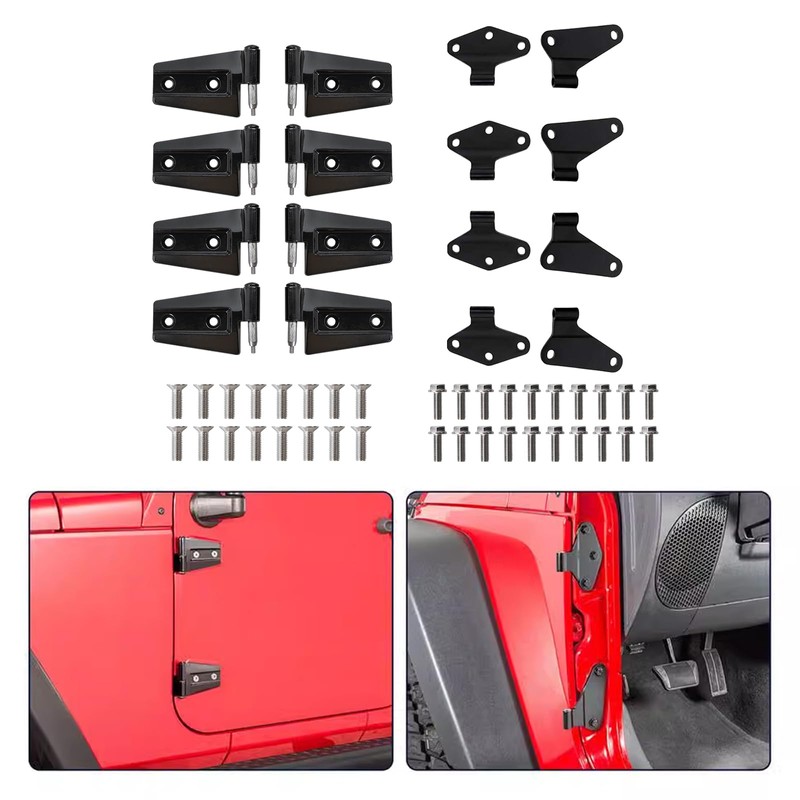 ETL INDUSTRIES Door Hinges Kit for Jeep Wrangler JK JKU