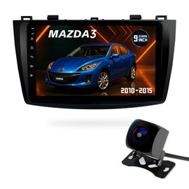 Car Stereo Radio for Mazda 3 2010 2011 2012 2013 2014 2015,9 inch IPS HD Touch Screen, Support Wireless CarPlay Andriod Auto,Bluetooth,WiFi,GPS,FM Radio,Backup Camera