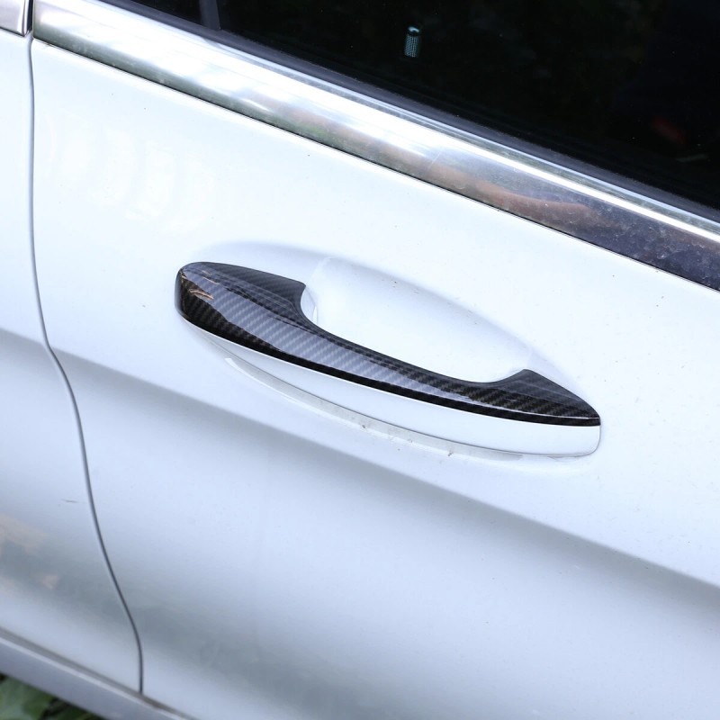 momocar Carbon Fiber ABS Side Door Handle Trim For Benz