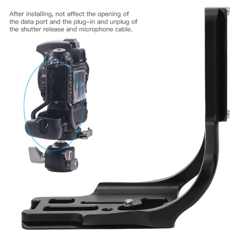 Aluminium Alloy Vertical L shape Bracket Quick Release Plate Holder