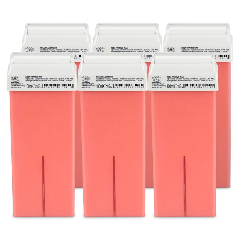 Kosmetex Pink Wax Cartridges, Hair Removal, Roll-On Wax Roller, Warm