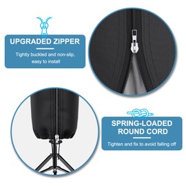 Farfy Protective Cover Rotary Airer 200 cm with Drawstring, Anti-UV, Waterproof, Windproof, Cover Rotary Airer 600D Heavy Duty Oxford, Tear-Resistant