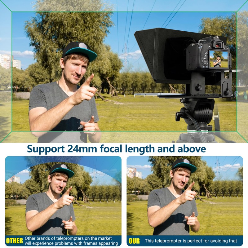 Geimrsy i2/12-inch professional teleprompter, tempered optical glass, all-metal structure, equipped
