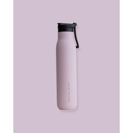 Slim Water Bottle, Stainless Steel Water Bottle with Straw, Standard Mouth Water Bottle for Sports and Travel, Double Vacuum Insulated Water Bottle, BPA-Free, Leak Proof (Carbon Pink, 17 Oz)