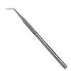 Single Ended Micro Fine Point 45 Degree Half Angled Curved Probe #6, Stainless Steel 5.5" (14cm)