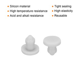 MECCANIXITY Silicone Snap in Locking Hole Plugs,Rubber Panel Seal Cover Flush Type Panel Round for Kitchen Rubber Bulkheads Waterproof Sealing Plugs 3.5mm/0.14 Inch Diameter Grey,Pack of 30