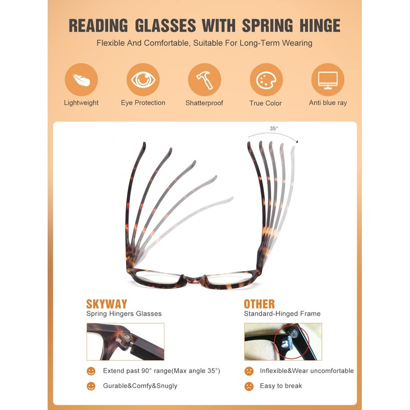 SKYWAY Blue Light Filter Glasses for Men and Women, Super