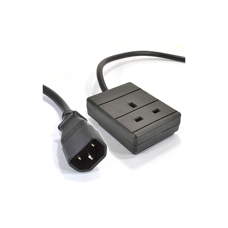 Pro Elec PEL01257 IEC C14 Plug to 13A UK Socket