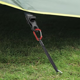 XHTXHT 18-Piece Heavy Duty Tent Clips Set 6 Tarpaulin Clips 6 Adjustable Bungee Ropes 6 Stainless Steel Carabiner Wind Waterproof for Camping, Tarp, Tent Tarp, Outdoor (Robust, Simple, Universal)