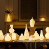 RONDURE 9.1" Bedside Table Lamp, Ceramic Lamp for Bedroom Nightstand,