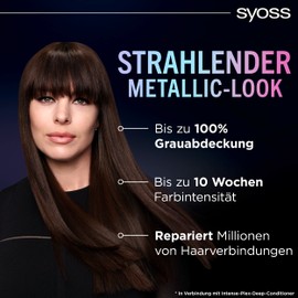 Syoss Color Coloration Metallic Collection 3-89 Bronze Coffee (3 x 115 ml), Permanent Colouration for Luminous Metallic Reflections, for up to 100% Grey Hair Coverage and up to 10 Weeks of Colour