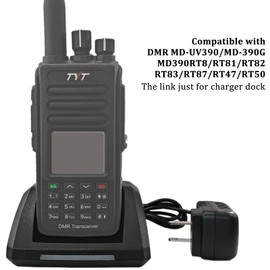 MD-390 Charger Base for Two Way Radio Long Range MD-UV390 Walkie Talkie Accessories Battery Rapid Charger Desktop for MD-2017 Battery