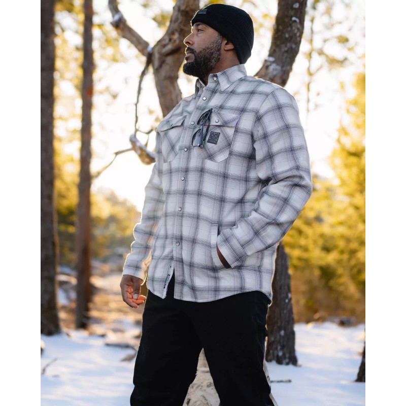Dixxon Flannel Co. NWT Dixxon Aspen White & Gray Plaid