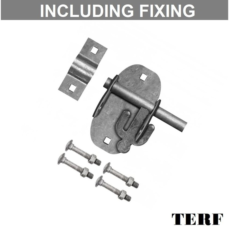 TERF® Heavy Duty Oval Padlock Sliding Bolt Galvanised 100mm (4