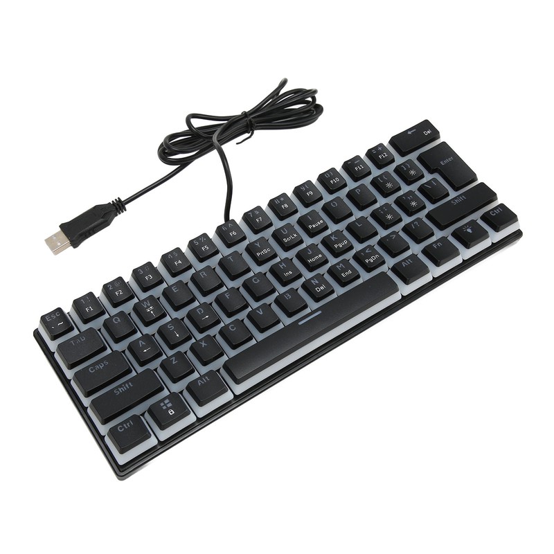 Mechanical Keyboard 61 Key RGB Lighting Blue Switch Ergonomic 60%