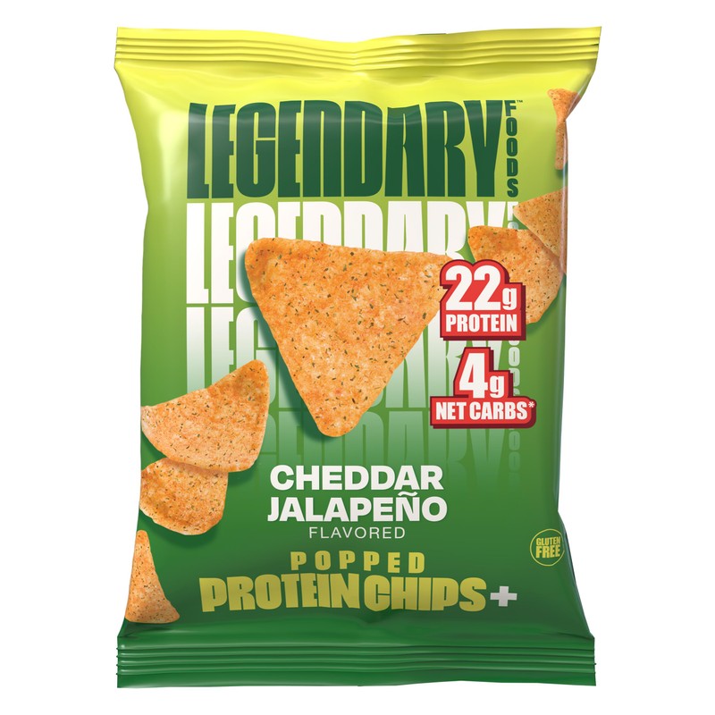 Legendary Foods Cheddar Jalapeño Protein Chips – Popped Tortilla Style