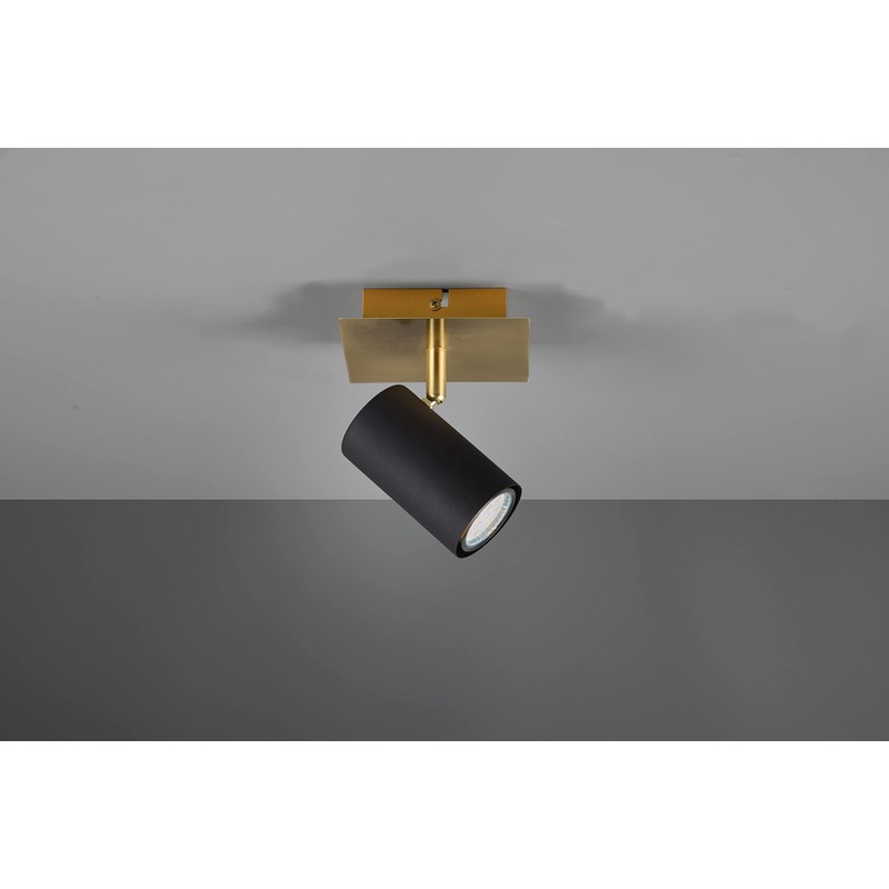 Trio Leuchten Marley 802400180 Spotlight Metal Black Matt / Brass