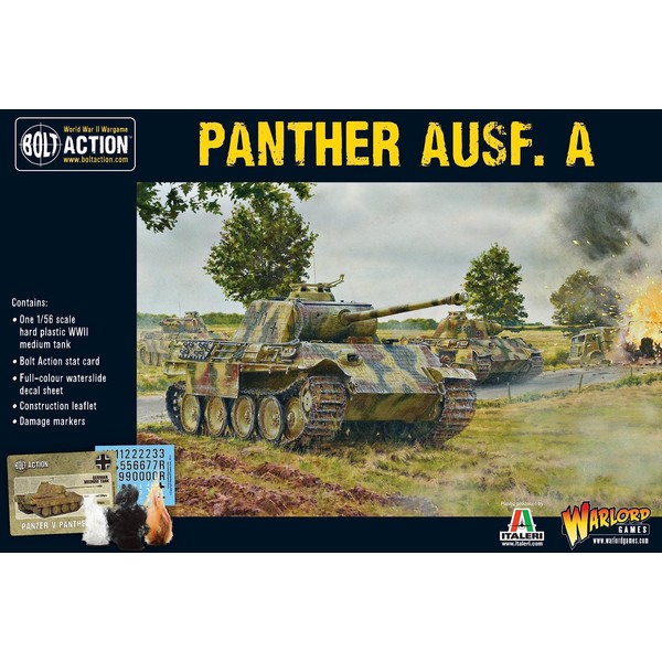 Panther Ausf A - 1:56 / 28mm Plastic Scale Model Tank For Bolt Action by Warlord Games - Highly Detailed World War 2 Miniatures for Table-top Wargaming