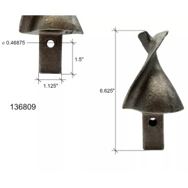 Auger Pilot Tip 136809, SB35SQ w/ 1.25" Square Drive