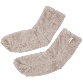 Daikai Luboa 322564 Sleeping Socks, Solid, Flowers, Domino Dots, Warm, Room Socks, Countermeasure Against The Cold, Nordic, Natural, Cute, For Sleeping, Sand, M, 9.1 - 9.8 inches (23 - 25 cm), Soles