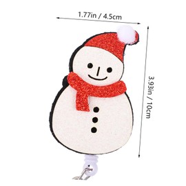 Operitacx Id Holder 7pcs Christmas Badge Reel Clips Retractable Id Card Holders with Felt Design for Festive Events Includes 7 Unique Christmas Themed Badge Holders Id Card Holder