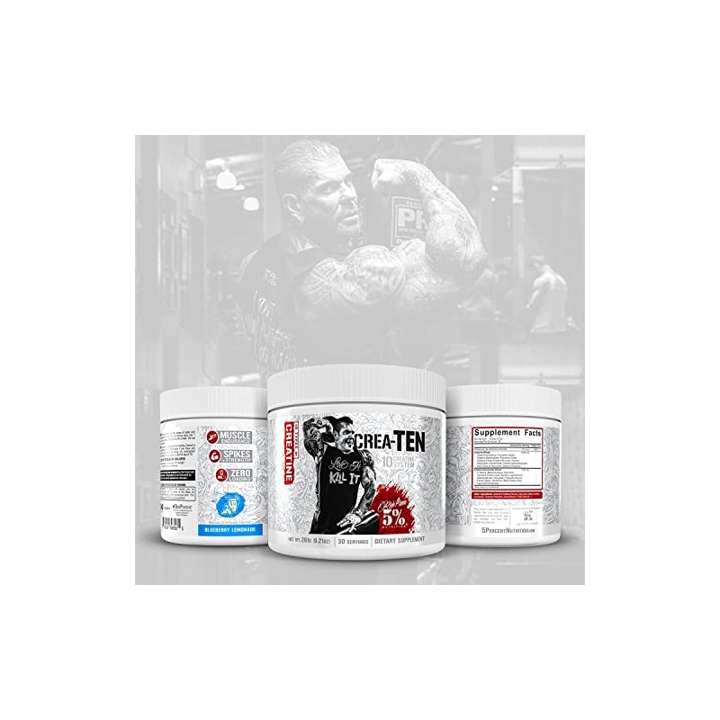 5% Nutrition CreaTEN Creatine Complex + Accelerators | Flavored Creatine