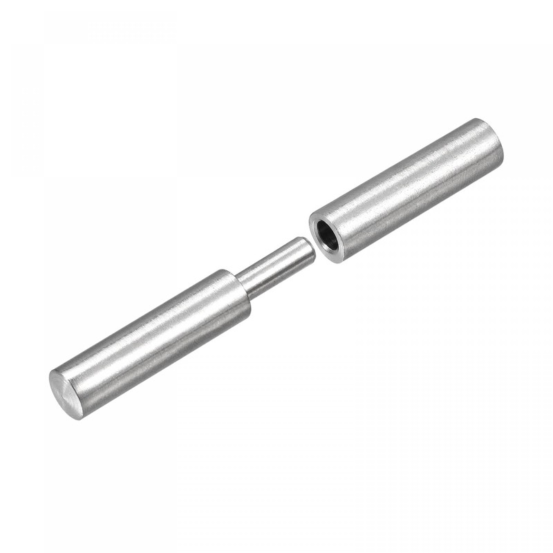 sourcing map 4 Pairs Weldable Barrel Hinges Male to Female