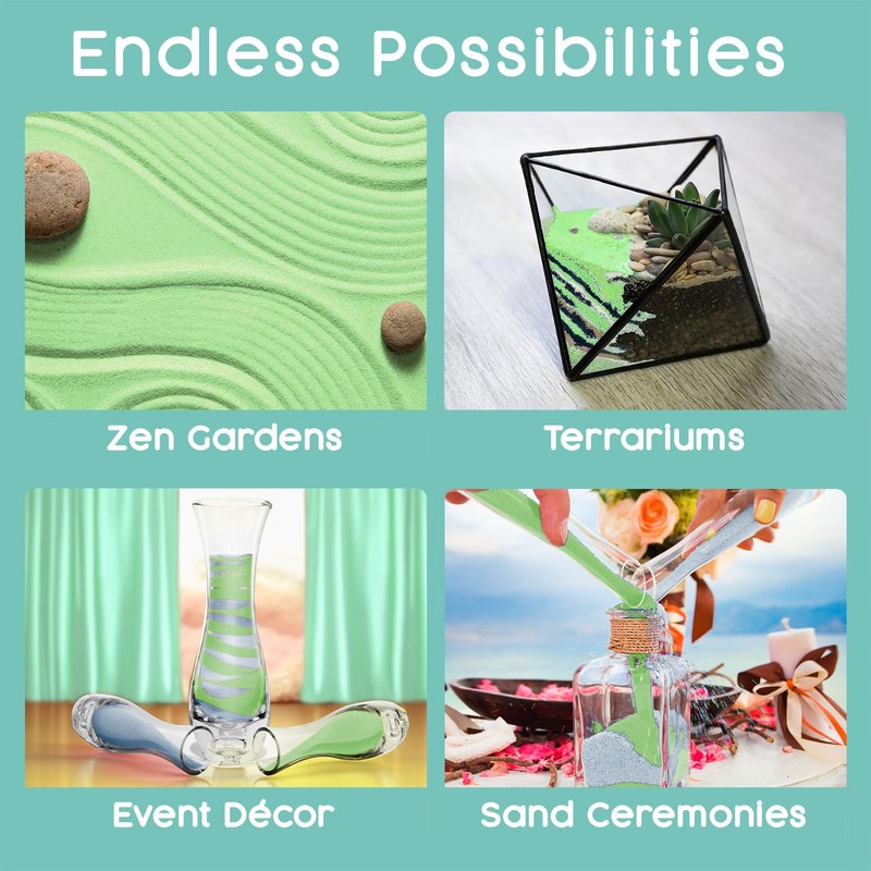 Sandsational 22 Oz. Emerald Unity Sand (Wedding Sand)