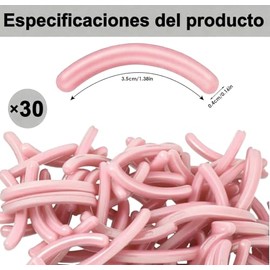 Lumbor37 30 Piezas Repuesto para Rizador de Pestañas, Rizador de Pestañas Almohadillas de Repuesto de Goma, Almohadillas de Recambio(Rosa)