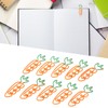 100Pcs Carrot Paper Clips Carrot Style Electroplated Metal Nonslip Rustproof