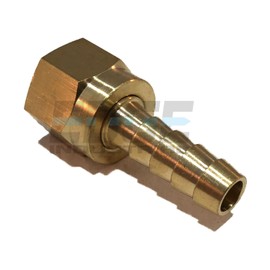 EDGE INDUSTRIAL 5/16" Hose ID to 3/8" 37° JIC Female Flare Brass Swivel Connector Fuel/AIR/Water/Oil/Gas/WOG (Qty 01)