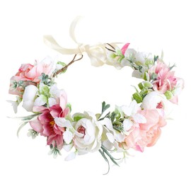 Samcos Hair Ornament, Hair Band, Flower Headband, Crown, Girl, Headdress, Hair Accessories, Wedding Headdress Hair Ornament, Wedding, Wedding, Entrance Ceremony, Graduation Ceremony, Party, Dance,