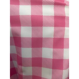 Plaid hot Pink Plaid nylon poly 4way stretch Spandex fabric dancewear swimwear