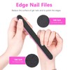 Eupneicu Nail File Set, 15-Piece, Double-Sided 100/180 Grit, Black, Suitable