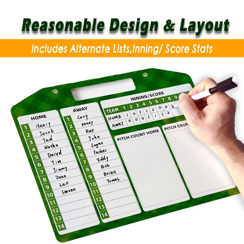 Magnetic Baseball Lineup Board，Baseball Lineup Cards Baseball Lineup Board For