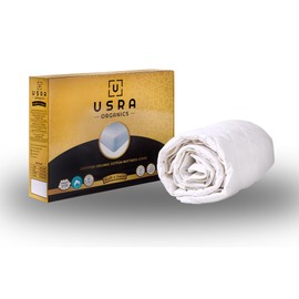 USRA Waterproof 100% Cotton King Mattress Topper Protector Cover - 300 GSM Quilted Non-Toxic 18" Deep Premium Quality Thick Soft Pad for Mattress - Oeko-TEX Certified