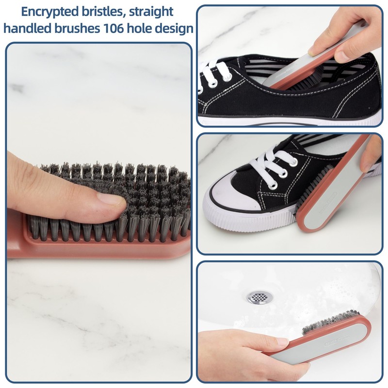 ABuYanOIn Durable ABS Shoe Brush Set - with Handle for
