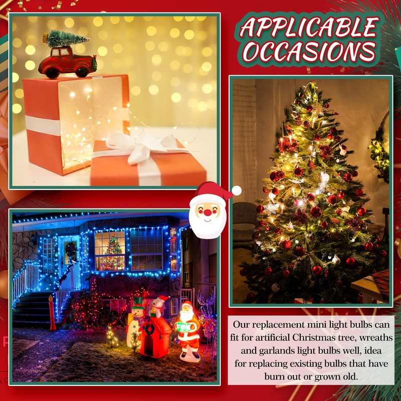 Honoson 180 Count 5 mm LED Christmas Replacement Bulbs Bulk