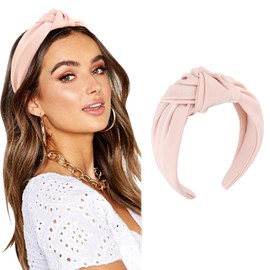 DRESHOW Headbands for Women Girls Knotted Elastic Hair Band Fashion Fabric Hairbands Cute Top Knot Head Band