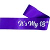 Purple It's My 18th Birthday Sash Funny 18th Birthday Sash