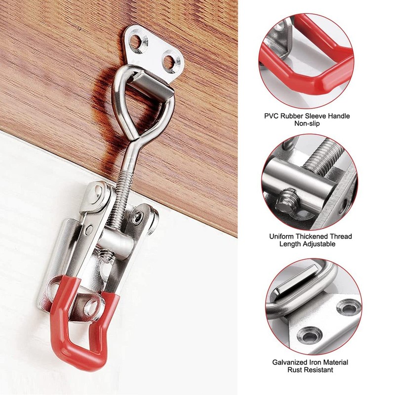 Dfuqanb 4-Piece Stainless Steel Toggle Lock Set, Tension Clasps, M4