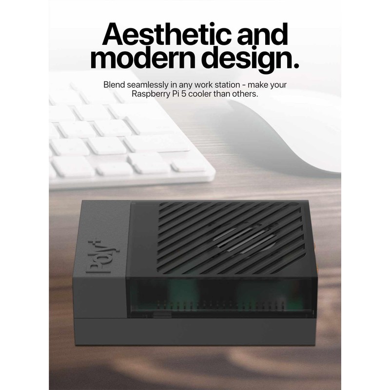 Argon Poly+5 Raspberry Pi 5 Case | Raspberry Pi 5
